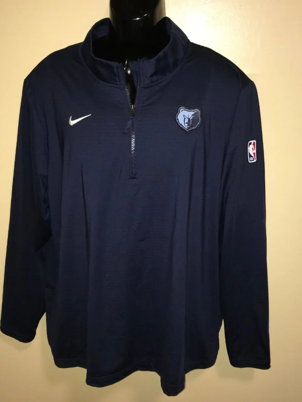 Men's Nike Memphis Grizzlies 1/4 Zip Pullover-Size 2X (Navy